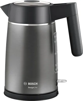 Produktbild von Bosch TWK5P480 Wasserkocher Edelstahl/schwarz, Farbe:Grau