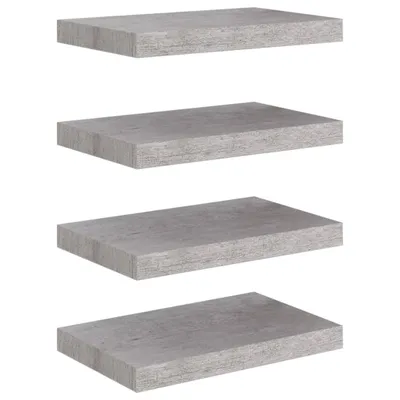 Immagine prodotto di vidaXL Mensole sospese 4 pz. Grigio cemento 40x23x3,8 cm MDF