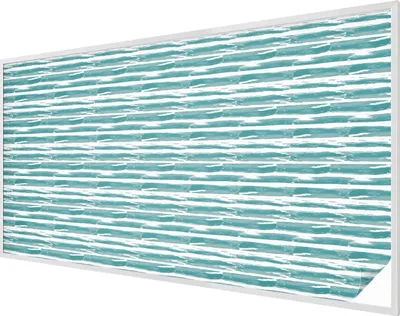 Obrázek produktu pro Vitrážová fólie na okna - 116x200 cm - vitrážový vzor - neprůhledná dekorativní fólie na ochranu soukromí - samolepicí, UV ochrana - zelené pruhy