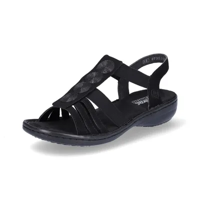 Produktbild von Rieker Komfort Sandalen Schwarz Gummi Damen 362D3630383730 Schwarz 36 EU