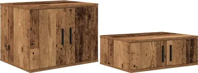 Image de Armoire de rangement 2 pcs Bois ancien 103 x 41 x 40 cm
