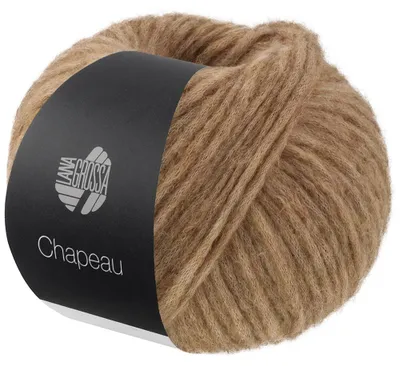 Produktbild von Lana Grossa CHAPEAU 50 g Watteweiches voluminöses Schlauchgarn 110 m Farbe 017 - Camel