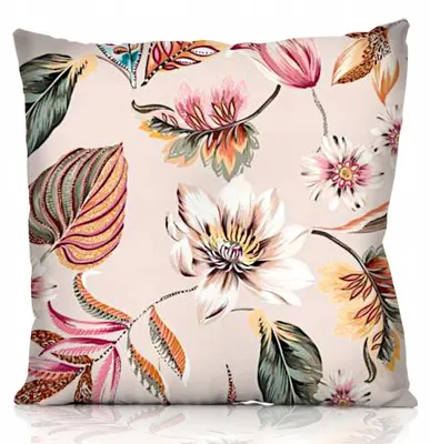 Produktbild von eStilex Dekokissenbezug Blumenmuster 45x45 cm Velours