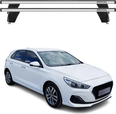Produktbild von Menabo Dachträger Grundtäger für Hyundai i30 2016-2020 3tür 75kg Alu Silber 2x