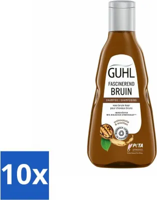Productafbeelding van Guhl - Shampoo - Colorshine Bruin - 250 ml - Voordeelverpakking - 10 stuks