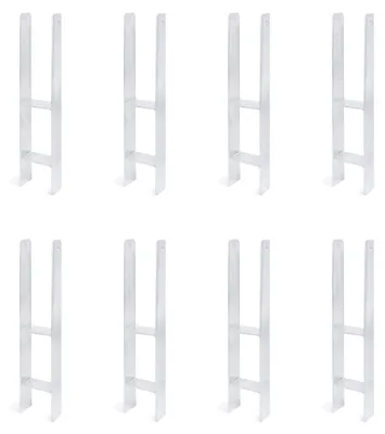 Produktbild von Alberts 8 x H-Pfostenträger, 91x600 mm, Materialstärke 5 mm, Tiefe 60 mm, feuerverzinkt