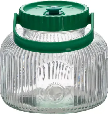 Produktbild von Gärtopf 2,5 L mit Gärventil, Gärgefäß Gärtopf Fermentationsglas Gärglas Einlegetopf Gurkentopf Vorratsgläser Behälter Fermentier Einmachglas S12