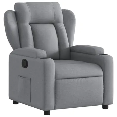 Immagine prodotto di vidaXL Poltrona relax in tessuto grigio chiaro
