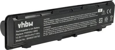 Produktbild von vhbw Akku Ersatz für Toshiba PABAS259, PA5110U-1BRS, PABAS261, PABAS260, PABAS263, PABAS262, PABAS271 für Notebook (6600 mAh, 10,8 V, Li-Ion)