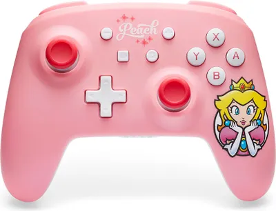 Zdjęcie produktu dla PowerA NSGP0289-01, Gamepad, Nintendo Switch, Nintendo Switch Lite, Nintendo Switch OLED, D-pad, Przycisk Home, View button, Analogowa/Cyfrowa, Bezprzewodowy, Wielobarwny, Różowy