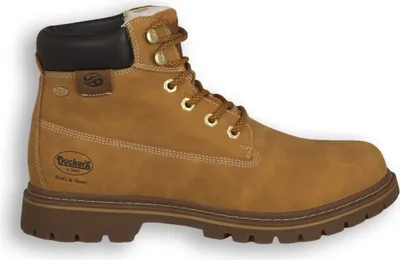 A single boot is shown against a white background.