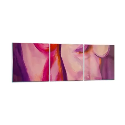 Produktbild von Bilder auf glas - Frau Tat Körper - 90x30cm - Glasbilder - Wandbilder - Bilder - Kunstdruck - zum Aufhängen bereit - Wanddekoration aus Glas - Glas Bilder - Wandbild auf Glas - 3 Teile - GCA90x30-3812