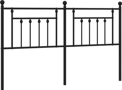 Produktbild von vidaXL Ersatz-Kopfteil Metall Schwarz 160 cm