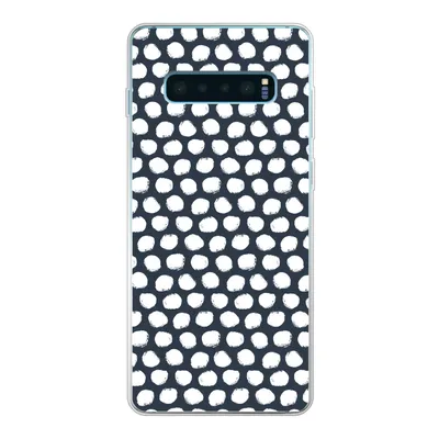 Produktbild von MuchoWow® Handyhülle Schutzhülle Hülle für Samsung Galaxy S10 Lite Tupfen - Muster - Weiß Silikon Softcase Handy Hülle - Schutz