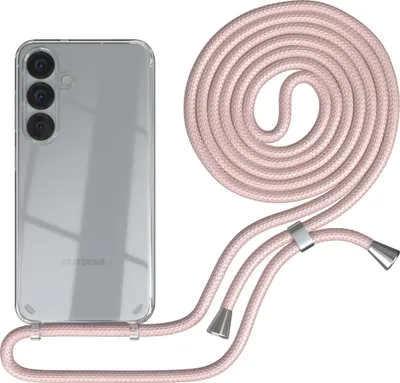 Produktbild von EAZY CASE Handykette mit Hülle für Samsung Galaxy S25 Backcover Handykette, zum Umhängen in Gold