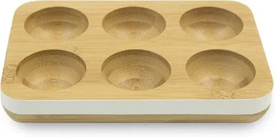 Produktbild von Eierplatte Weiß für 6 Eier - Servierschale für Frühstück
