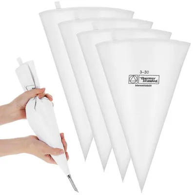 Produktbild von Spritzbeutel 4er Set Wiederverwendbar Baumwolle Beschichtet 30-46 cm für Tortendekoration