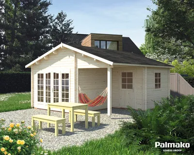 Produktbild von Gartenhaus Palmako Irene inkl. Fußboden 565 x 598 cm tauchgrundiert