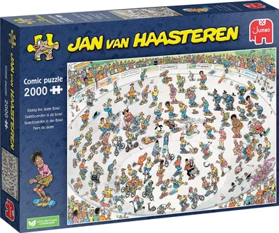 Immagine prodotto di Puzzle di Jan van Haasteren - Skateboarding in the Bowl, 2000 pezzi.