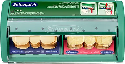 Produktbild von "Cederroth" Salvequick, Pflasterspender 11,4 cm x 22,6 cm x 5,4 cm grün