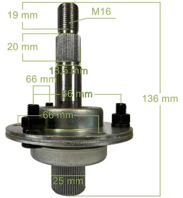Produktbild von Messerspindel für MTD B 108 11 1141 1158 1178 1188 1208 1258 1288 B/100 741-0919
