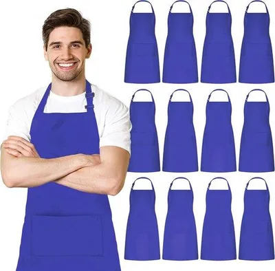 Produktbild von Küchenschürze verstellbar 100% Polyester wasserabweisend mit Taschen