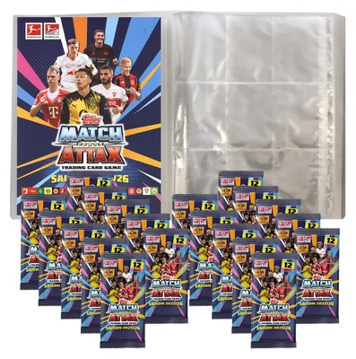 Immagine prodotto di Topps Match Attax Bundesliga 2025/26 - 1 album vuoto + 20 buste
