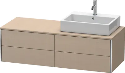 Produktbild von Waschtischunterbau XSQUARE 400x1400x548mm, Becken rechts leinen leinen