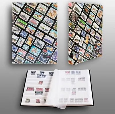 Produktbild von Prophila Collection Briefmarken-Motiv-Einsteckbuch Briefmarkenalbum mit 60 weißen Seiten
