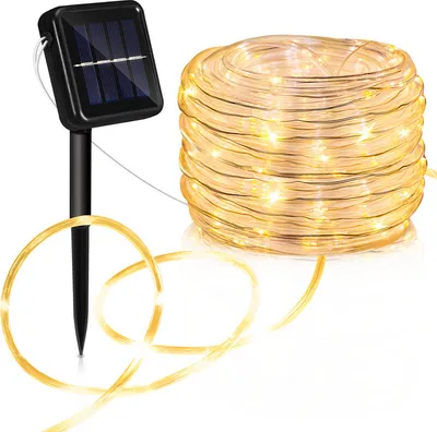 Produktbild von Yakimz Solar Lichtschlauch LED Lichterschlauch Lichterkette Außen Lichternetz Warmweiß 20M
