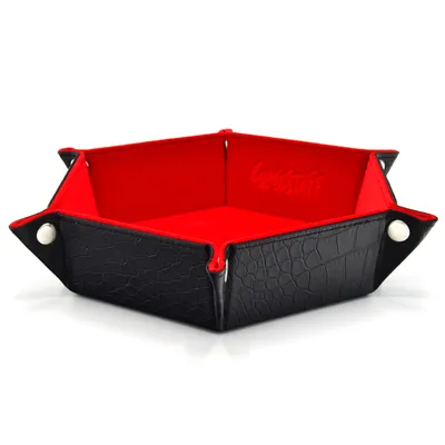 Produktbild von Glassstaff - Hexagonal Foldable Rolling Tray - Dragon Skin Rot