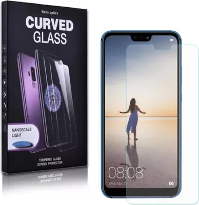 Produktbild von 1x 9H Hartglas für Huawei P20 Lite FULL CURVED UV Liquid Schutzglas Panzerfolie Displayschutz Schutzfolie Displayglas Panzerglas Tempered Glasfolie Sicherheitsglas Echtglas
