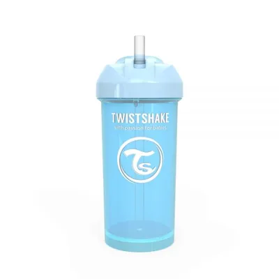 Produktbild von Twistshake Strohhalmbecher Kinderbecher 360 ml ab 6 Monate Blau