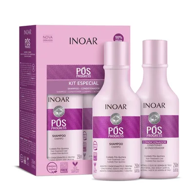 Produktbild von INOAR Duo POS Progress Kit Shampoo und Pflegespülung, 250 ml