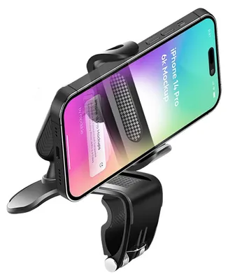 Productafbeelding van Telefoonhouder auto dashboard - 360 graden draaibaar - Verstelbare veerclip