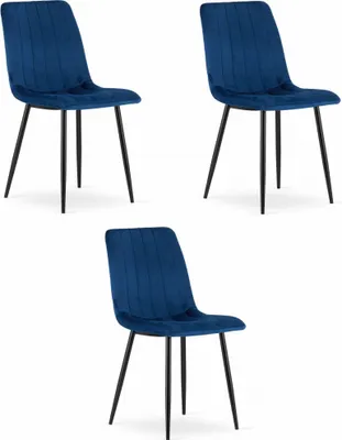Produktbild von LAVA-Stuhl - marineblauer Samt x 3