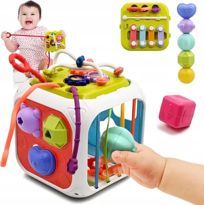 Obrázek produktu pro Vzdělávací kostka 7 v 1 Montessori multifunkční senzorická hračka