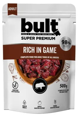 Produktbild von BULT | Hundefutter - Nassfutter für Hunde Wild - Bult Hundefutter Beutel 500 g - vollwertige Hundenahrung - Adult Hundefutter