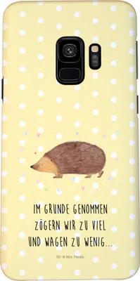 Produktbild von Mr. & Mrs. Panda Samsung Galaxy S9 Handyhülle Igel Herzen - Gelb Pastell - Geschenk, Hülle, Handy Schutzhülle, Leben, Lustige Sprüche, Liebe, Cover, Smartphone, Vertrauen