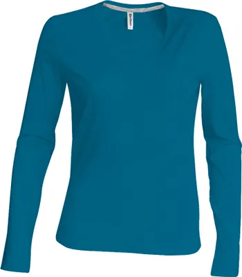 Immagine prodotto di Kariban T-shirt donna a maniche lunghe con scollo a V