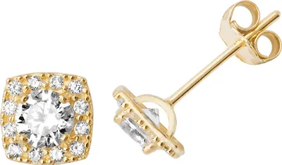 Image de Boucles d'Oreilles Femme Or 375/1000 avec Oxyde de Zirconium - 6mm*6mm; TRS27139