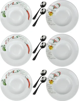 Produktbild von Pastateller (italienisches Design) und Pastalöffel / Retsch Arzberg / Ø30cm / Porzellan / 6er Set