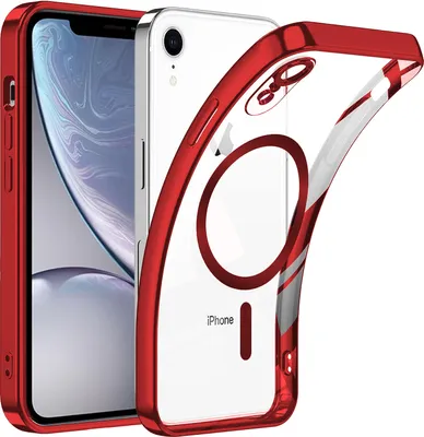 Produktbild von Handyhülle für iPhone XR mit Magsafe und Kameraschutz, Magnetisch Ultra Dünn Klar Überzug Schutzhülle Red
