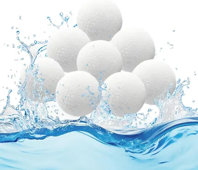 Produktbild von Poolfilterbälle 8 Stück, Schwammmaterial, ölabsorbierend, für Pool