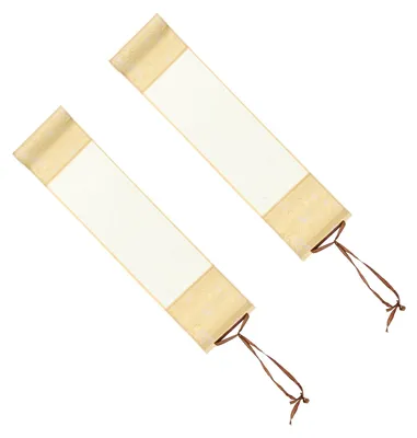 2er-Pack Mini Xuan-Papier Schriftrollen 39x10 cm Seide