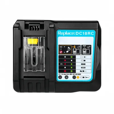 Produktbild von Schnellladegerät für Makita 18V /14.4V Li-Ion Akkus mit 3A Ladestrom, LED-Anzeige und integriertem Mehrfachschutz