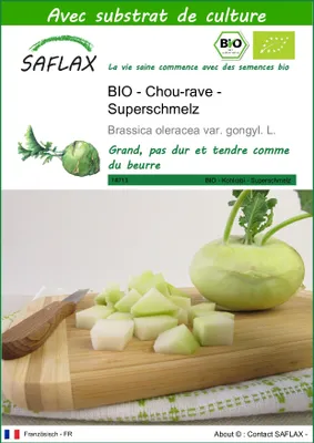 Image de SAFLAX -- Chou-rave - Superschmelz - 20 graines - Avec substrat - Brassica