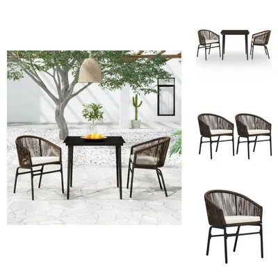 Produktbild von vidaXL 3-tlg. Garten-Essgruppe Braun -  Gartenmöbel-Sets