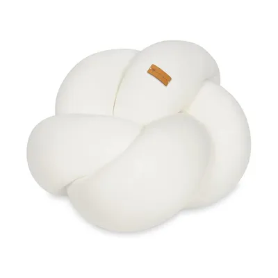 Image de Coussin décoratif crème avec motif torsadé
