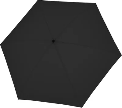 Produktbild von doppler Taschenregenschirm Regenschirm Fiber Micro Flat Uni Black schwarz